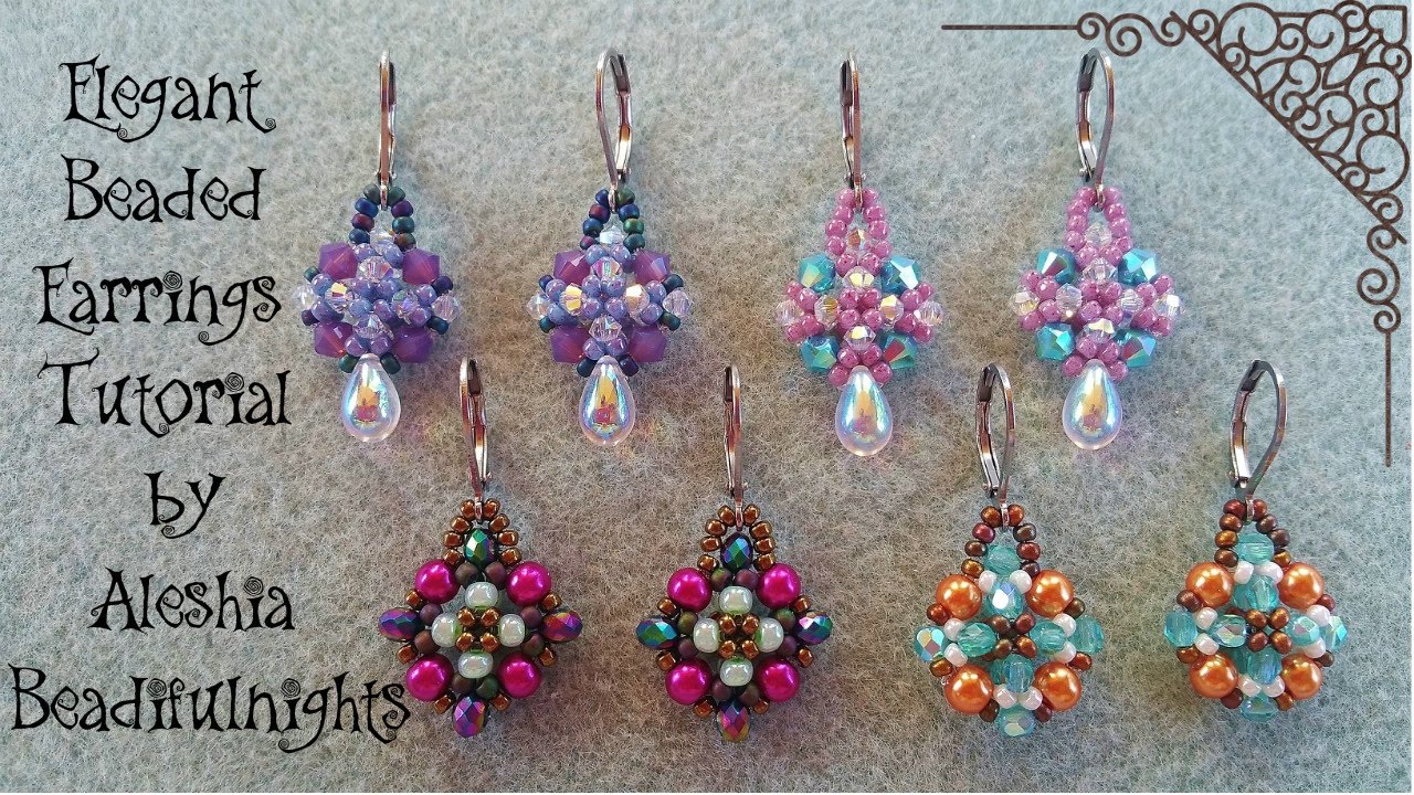 Elegant Beaded Earrings Tutorial Updated
