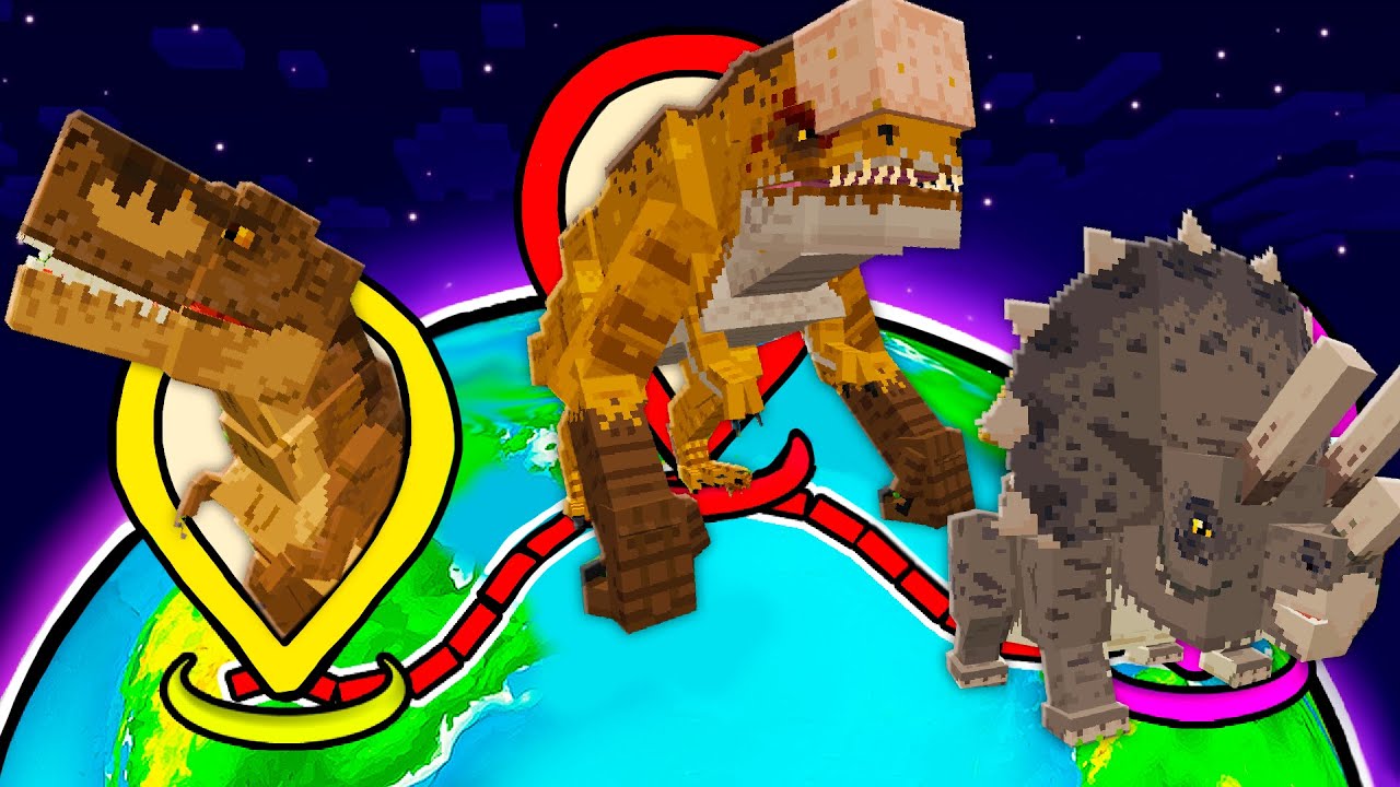 MODO DOMINAÇÃO DE DINOSSAUROS JURASSIC WORLD NO MINECRAFT