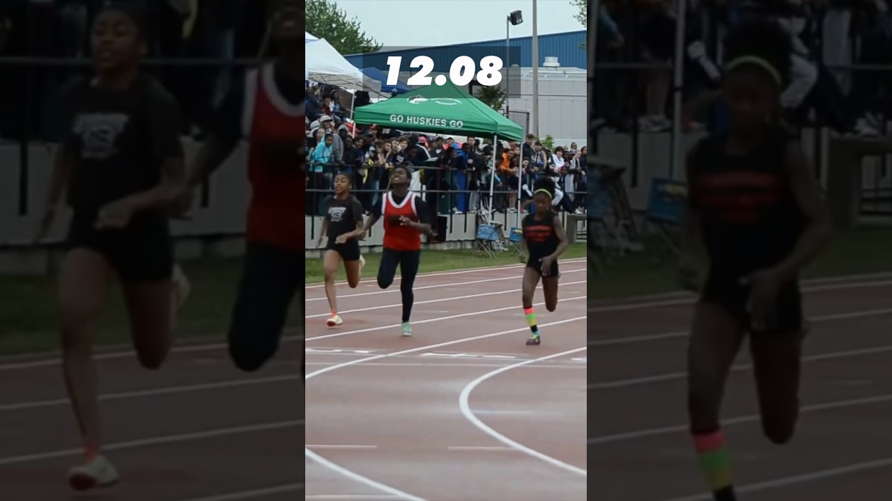 Grade 8 Girls 100m Final #shorts | 14 year old girl runs 12 seconds in 100m | Olivia Henry Two