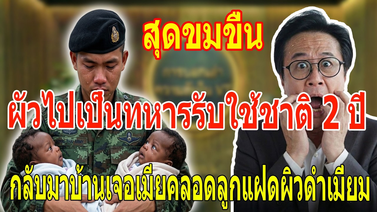 เรื่องเล่า กับ วีที:  ผัวไปเป็นทหารรับใช้ชาติ 2 ปี กลับมาบ้านเจอเมียคลอดลูกแฝดผิวดำเมี่ยม