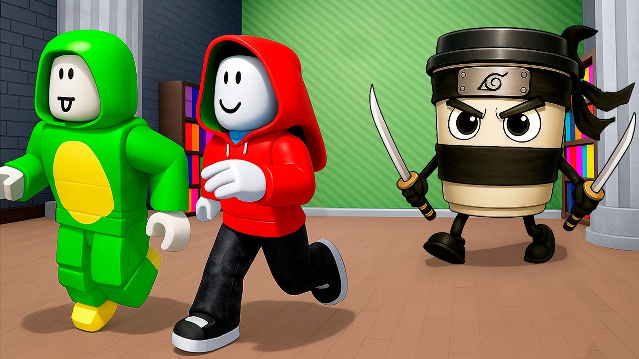 JJ and Mikey Escape From CAPPUCCINO ASSASSINO in Roblox - Maizen Roblox Animation