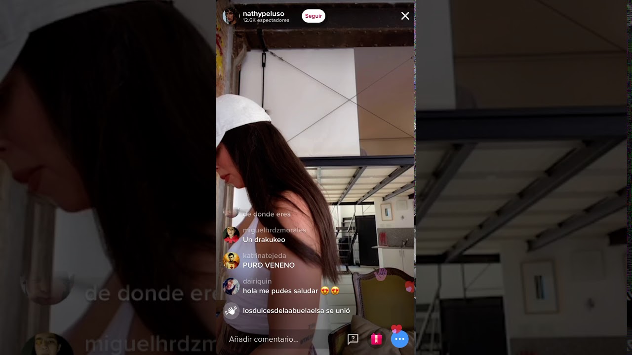 Nathy Peluso ganando $CASH$ en VIVO de Tik Tok (baila y canta) Marzo 2021
