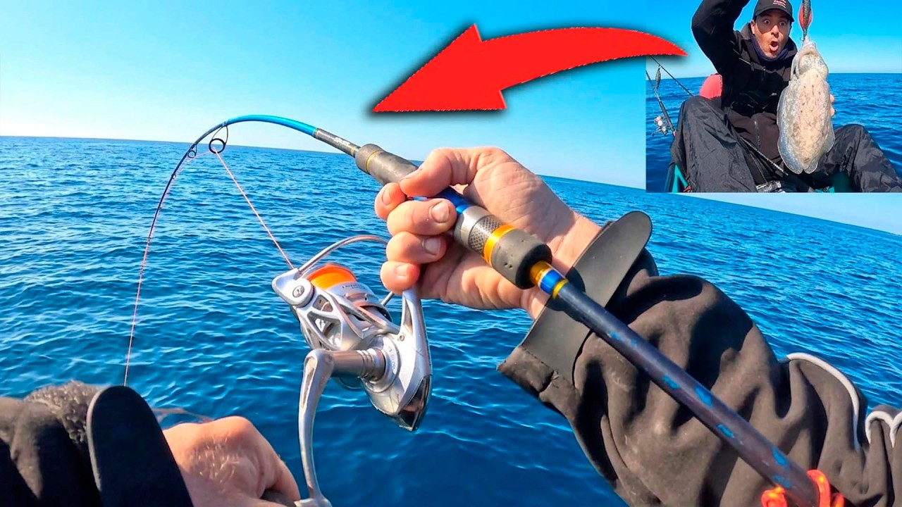 ¡¡Cebo GRANDE = Peces GRANDES!! Pescando en KAYAK a +60m de PROFUNDIDAD.