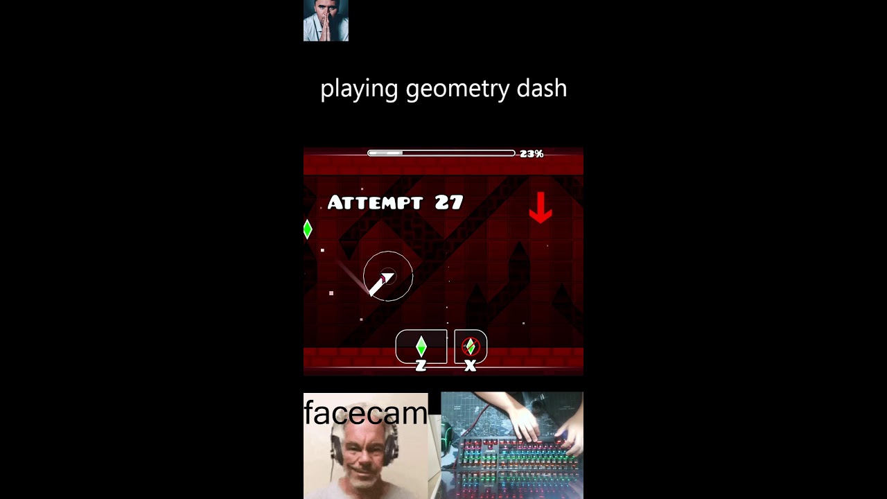 PLAYING GEOMETRY DASH