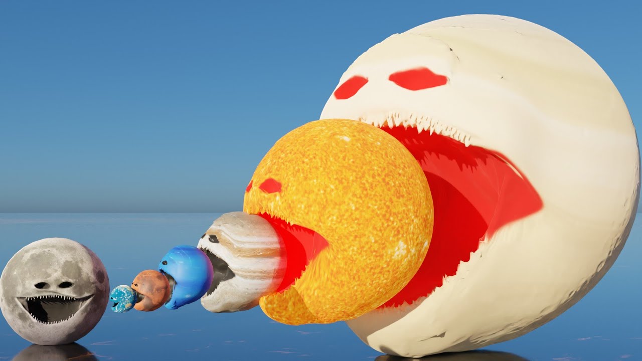 Planet eat Planet. The Moon Wake Up And Planet