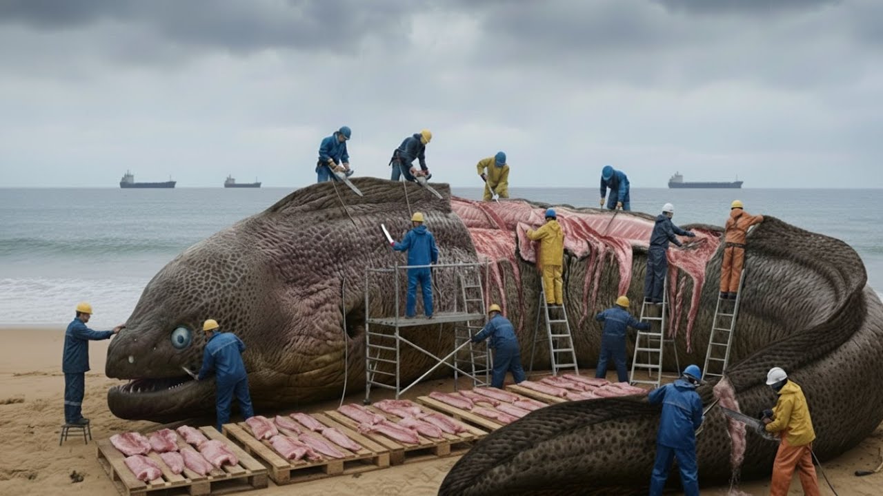 MUTANT GIANT EEL | Ultimate Hunting Technique and Incredible Colossal Filleting!