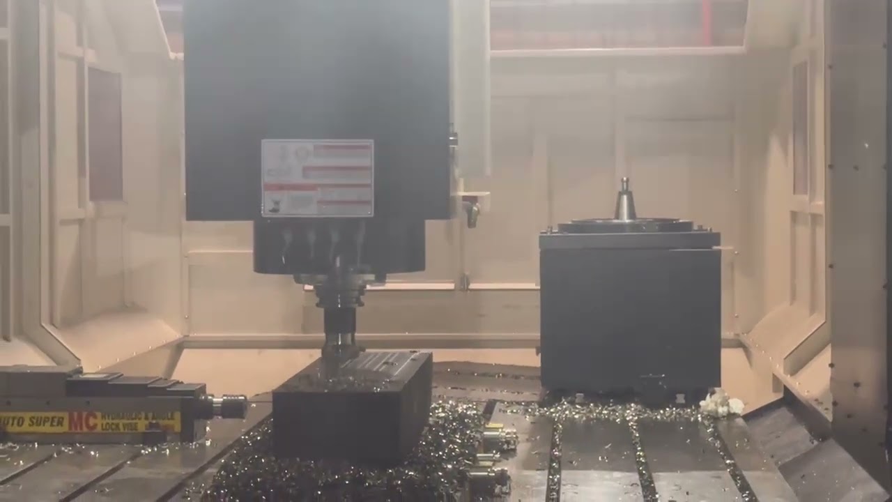 Cutting test for BF-3023V double column machining center, without any base