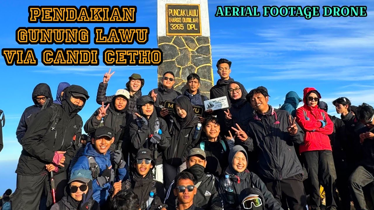 PENDAKIAN GUNUNG LAWU VIA CANDI CETHO | AERIAL FOOTAGE DRONE