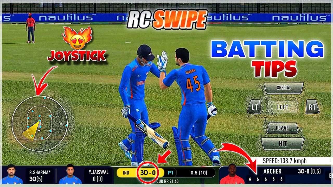 REAL Cricket Swipe BATTING TIPS to Hit SIX Every Time❗