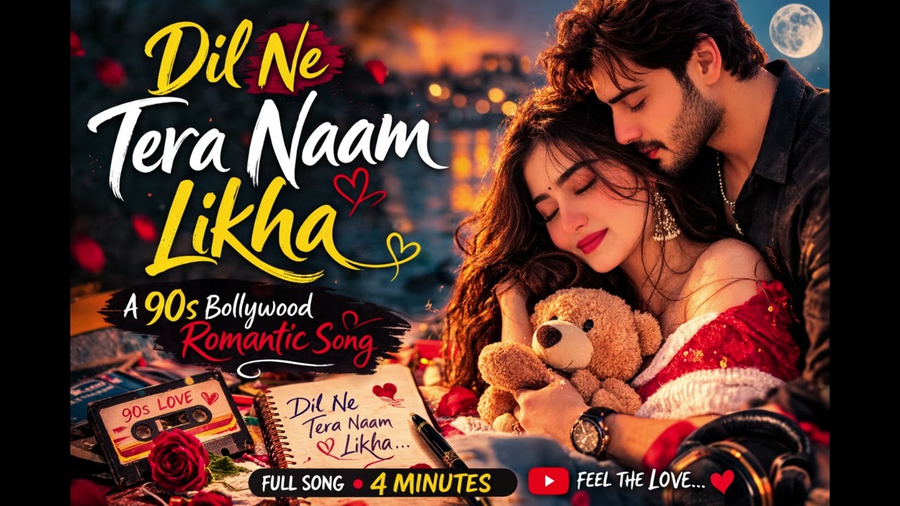 Dil Ne Tera Naam Likha ❤️ | 90s Bollywood Romantic Song | Kumar Sanu Style Love Song