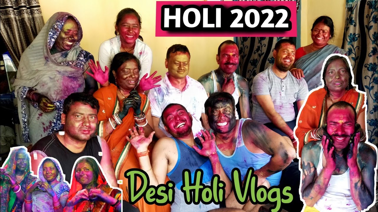 Desi Village Holi 2022 😂 | Happy Holi | Family Holi In News Style | Wanderer Gyan | #holi2022  #holi