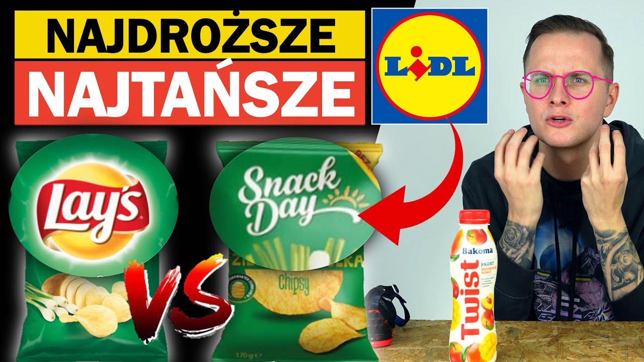 NAJTAŃSZE vs. NAJDROŻSZE JEDZENIE Z LIDLA - CZY WARTO PRZEPŁACAĆ?!
