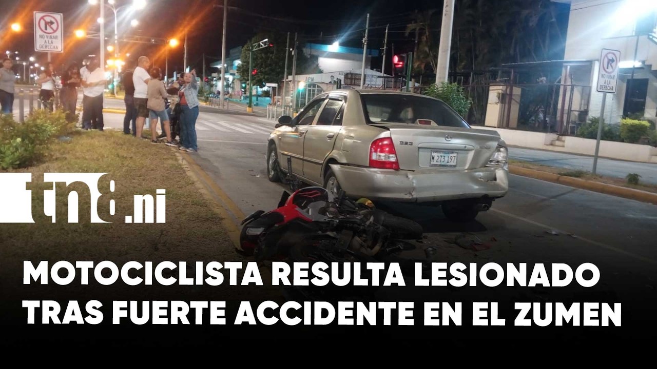 Motociclista resulta lesionado tras accidente de tránsito en el Zumen