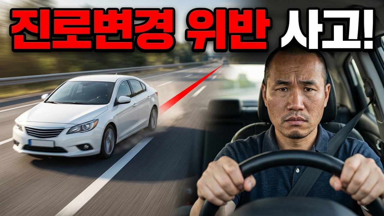 고속도로 TG 입구 들어가기전 차선합류구간에서 갑툭튀 교통사고!!!