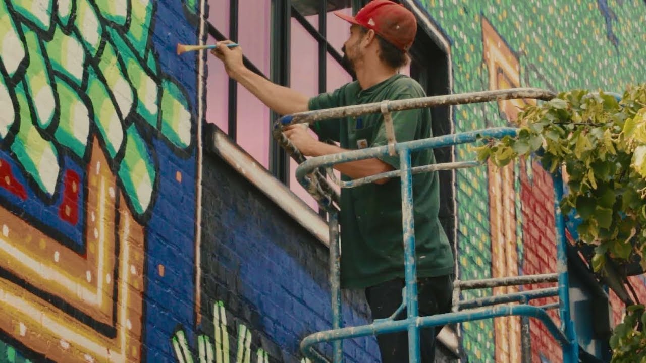Skokie Theatre Mural - Behind-the-Scenes with Sick Fisher