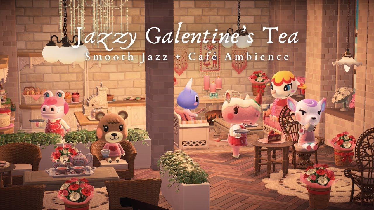 Jazzy Galentine’s Tea ☕ Café Ambience + Smooth Jazz Music 1 Hour No Mid Ads 🎧 Study Music | Work Aid