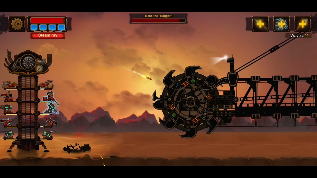 Steampunk Tower 2 All Boss 3/4 Boss The Bagger