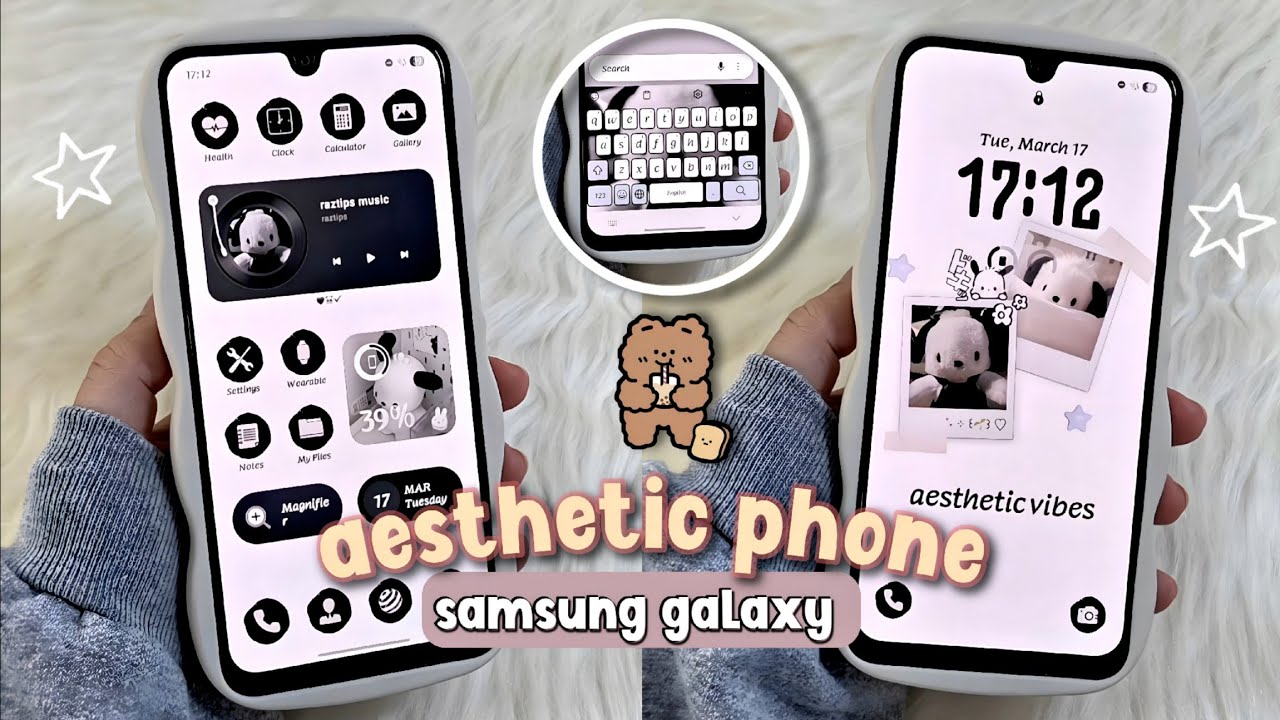 customize my samsung galaxy a17 with me 🌱✨️ one ui 8 🩶 dark theme