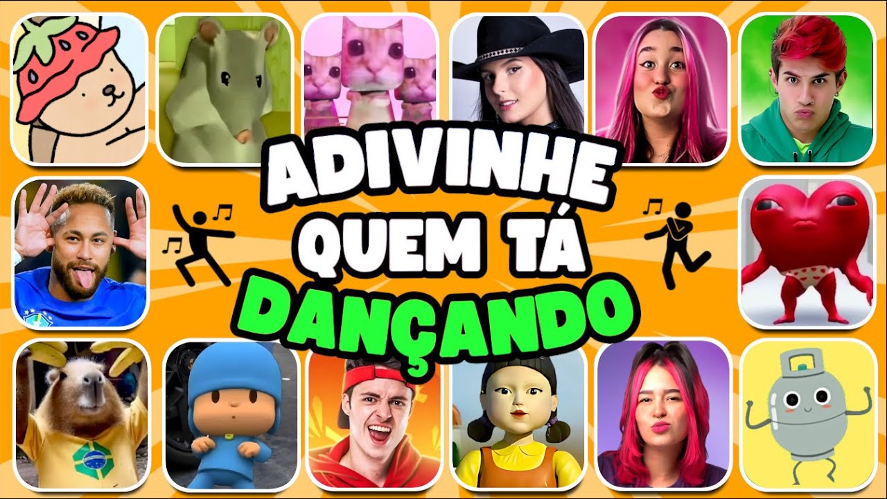 Adivinhe quem tá DANÇANDO 🕺🏻🎶 Neymar, Enaldinho, Rato Milton, Emilly, Bobbie Goods, Shrek, Round 6