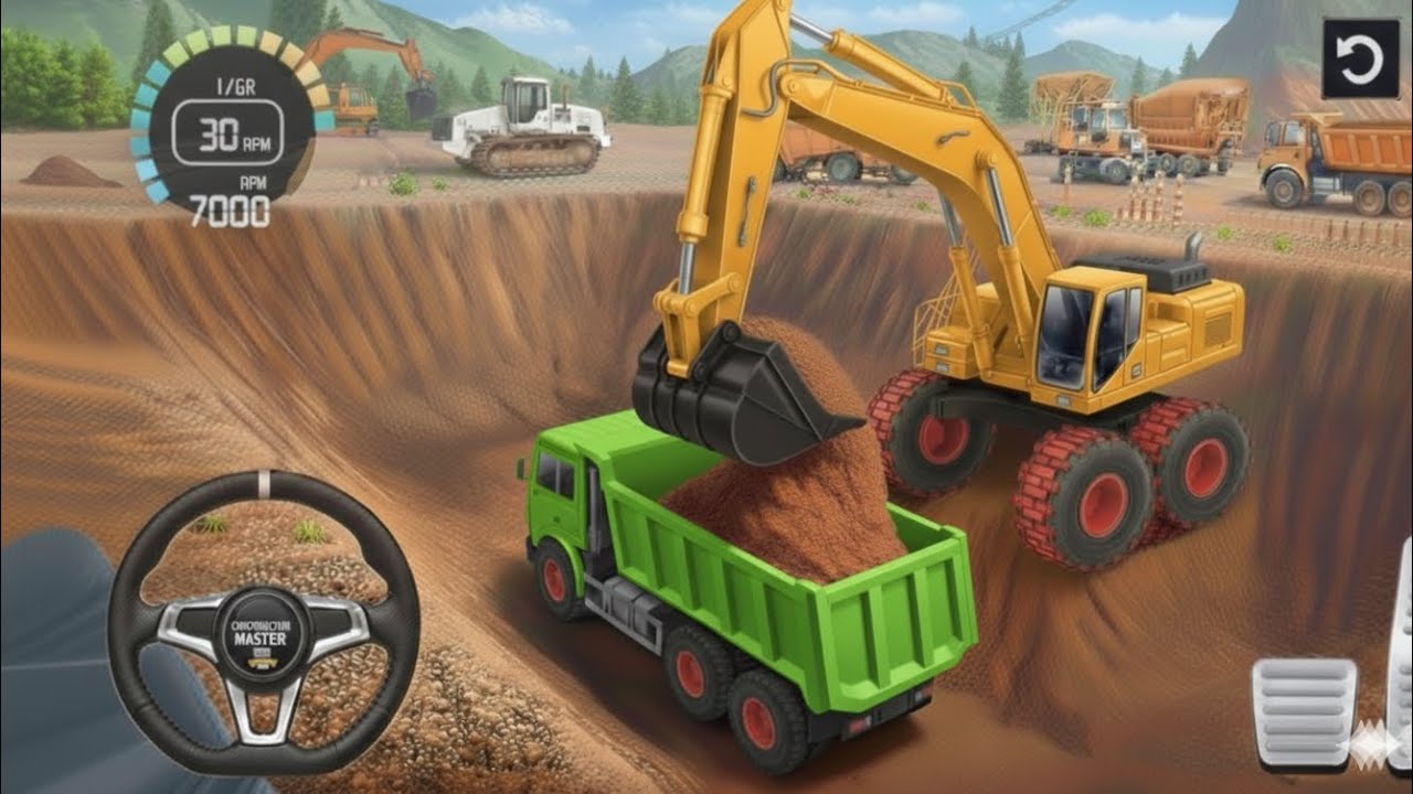 City Road Construction Simulator 3D 🚧 | Heavy Excavator & Truck (Android Gameplay)