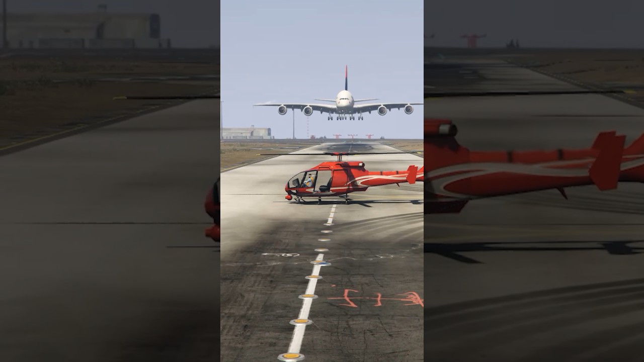 Airport Worker Rush to Clear Runway for A380 Landing