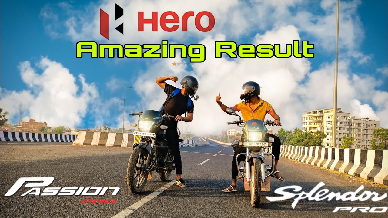 Hero Passion Pro i3s Vs (Old) Hero Splendor Pro || Drag Race || Head To Head Competition |