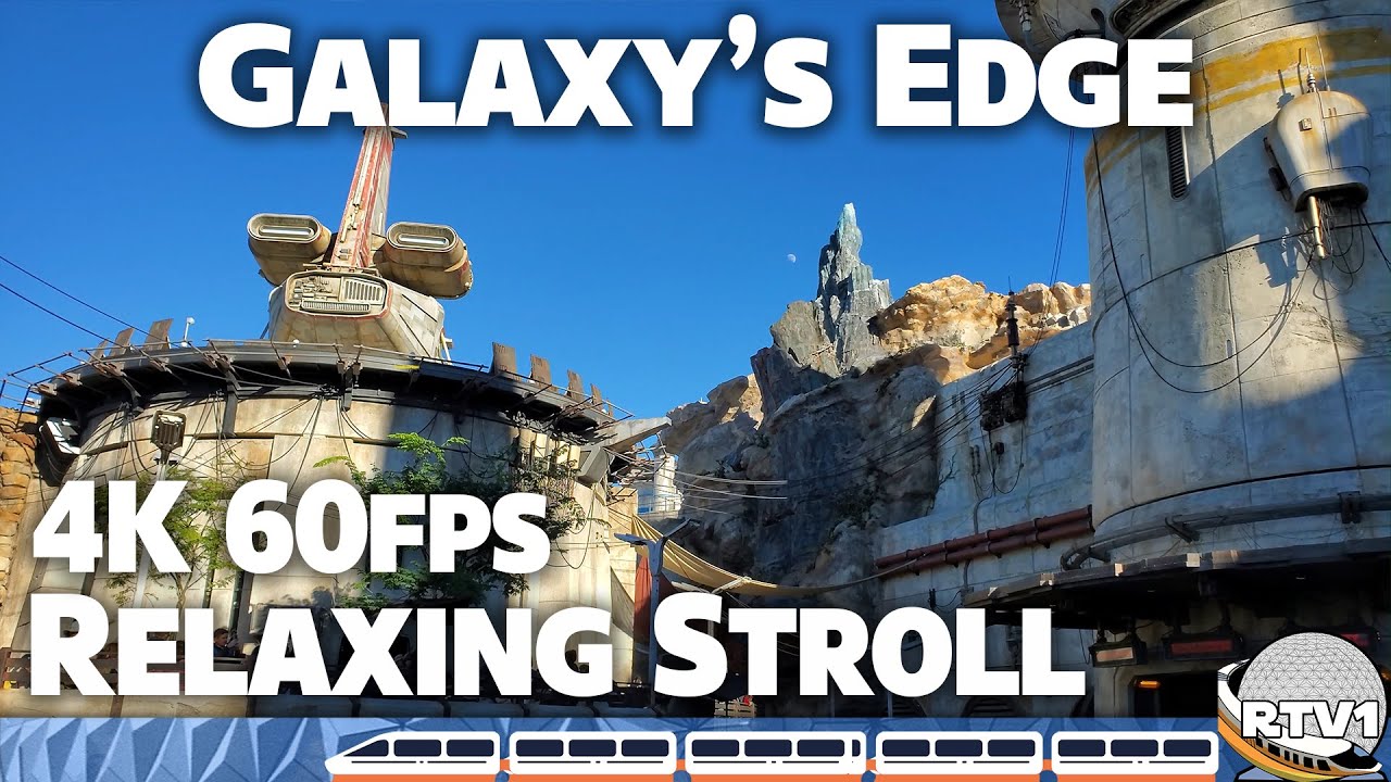 Relaxing Stroll   Star Wars Galaxy's Edge - 4K 60fps - Walt Disney World 2020