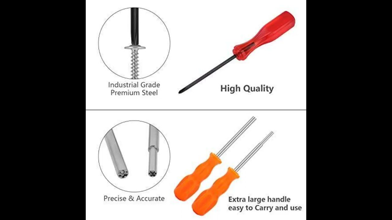 ATLIN Gamebit Screwdriver Set 4.5mm and 3.8mm Security Bits for Opening Nintendo, Sega Consoles...