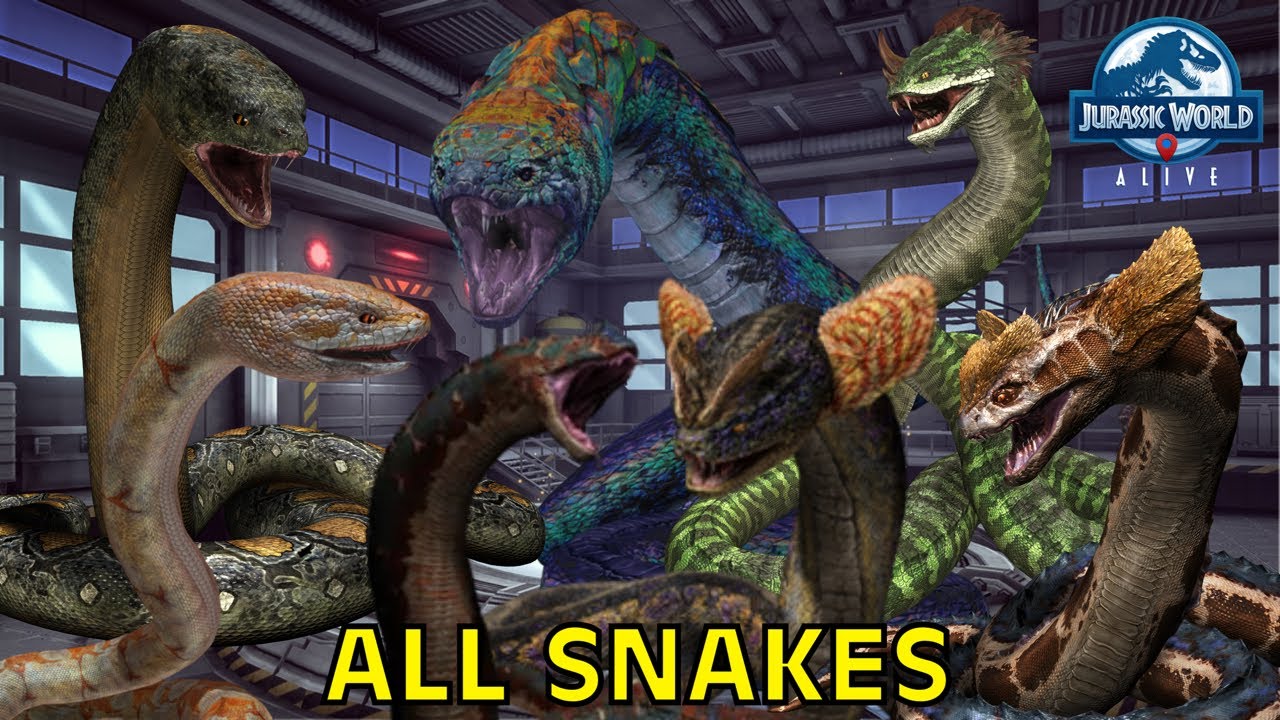All Snakes - Jurassic World Alive