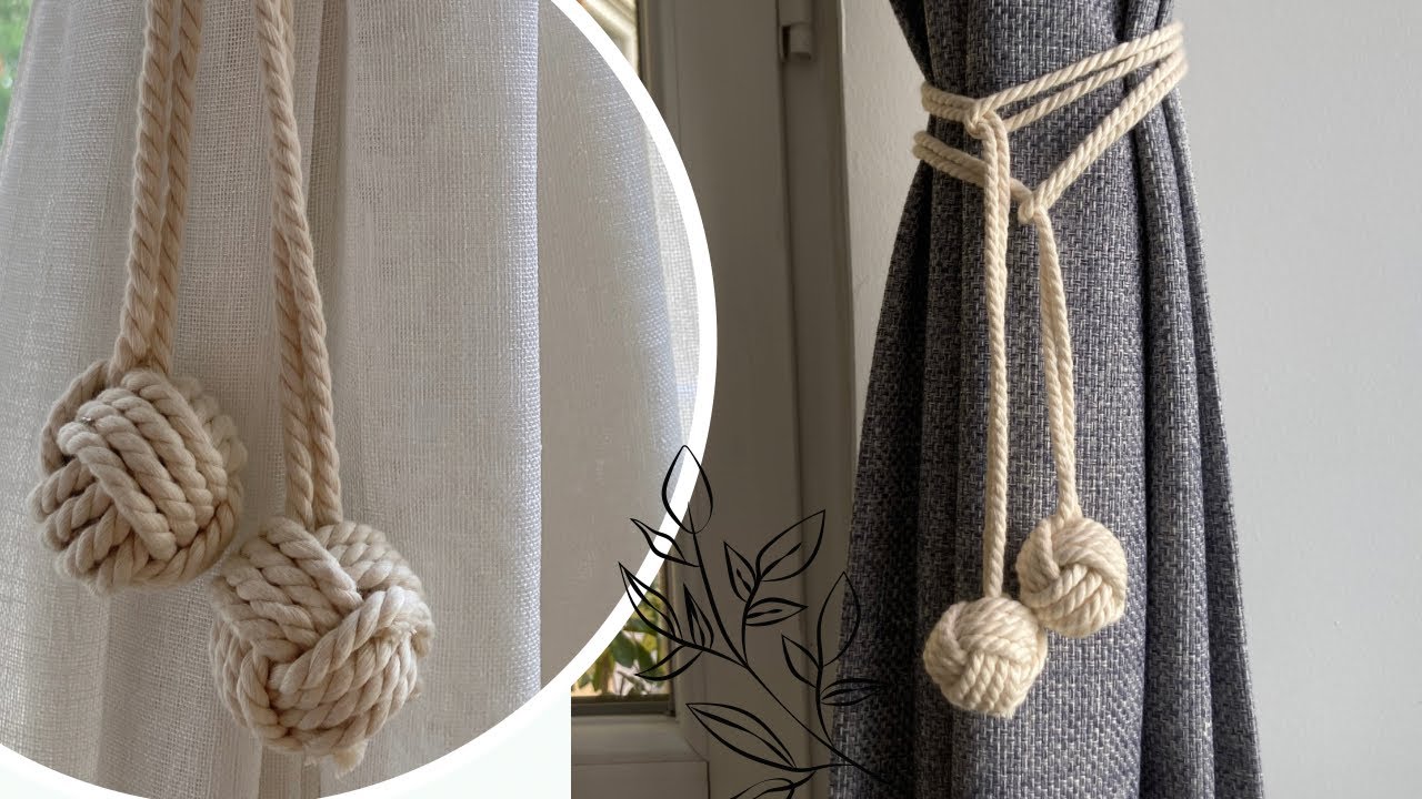 Maşa ile yaptım! Makrome perde tutucu yapımı/ Macrame curtain tieback making