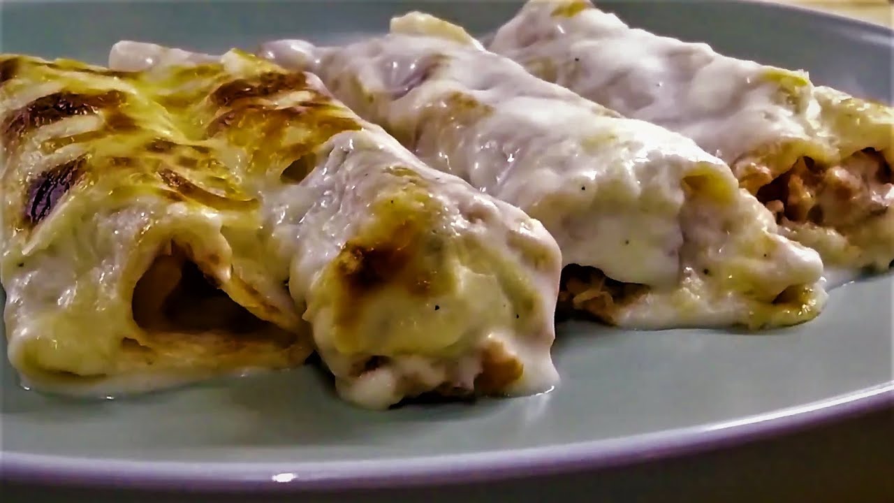 CANELONES DE SOBRAS DE CARNE DE COCIDO (O CALDOS O GUISOS), AQUÍ NO SE TIRA NADA!!