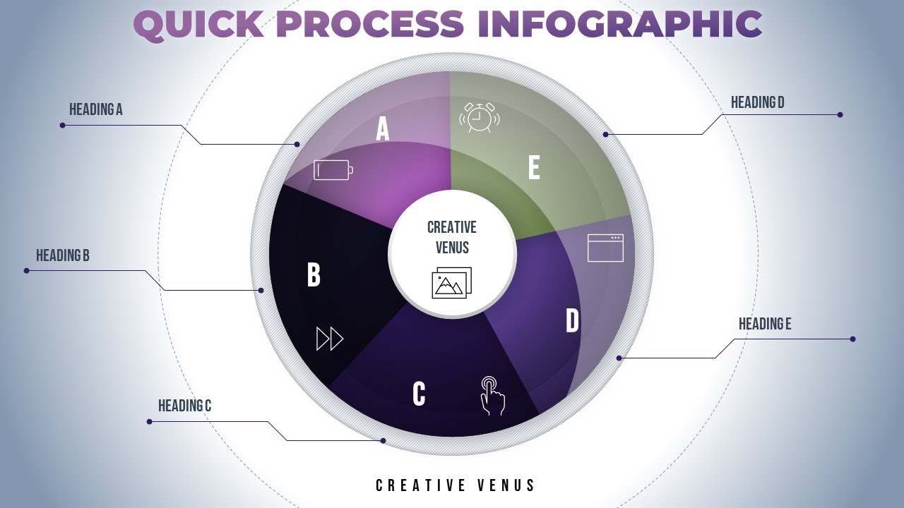 Learn to Design a Quick #Process #Infographic Slide in Microsoft Office365 #PowerPoint PPT