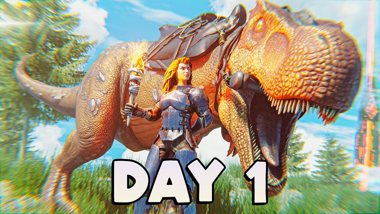 My Hardest SOLO ARK Adventure On Day 1 Official!