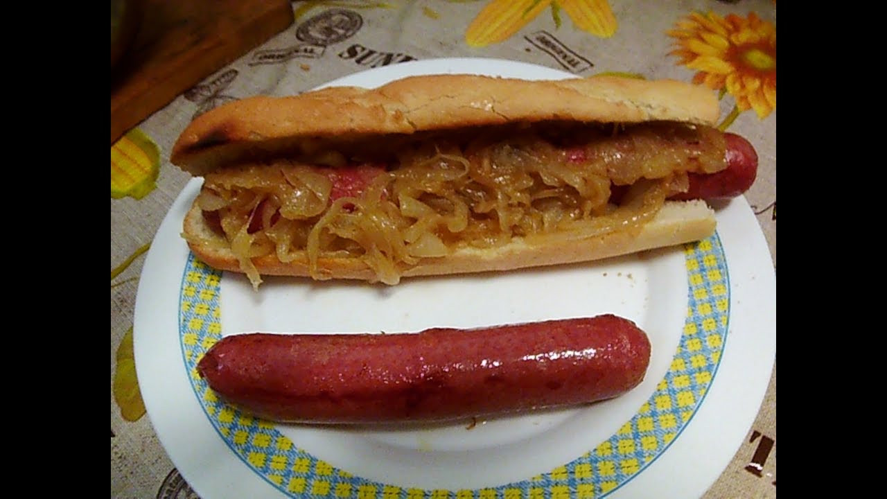 frankfurt con cebolla