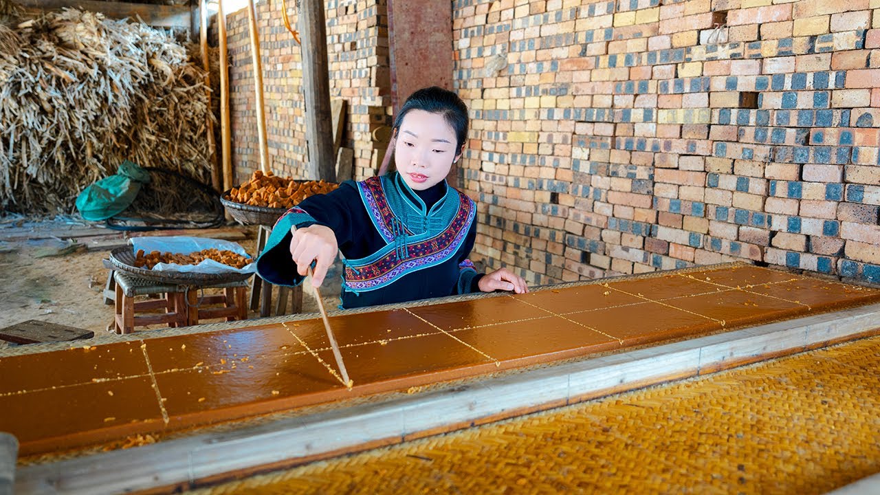 它是無數人的零食，種的人吃盡了苦頭，吃的人甜到心頭（紅糖）Country girl making traditional Chinese brown sugar｜【野小妹 wild girl】