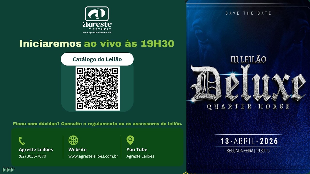 3&ordm; LEIL&Atilde;O DELUXE QUARTER HORSE - 13.04.2026
