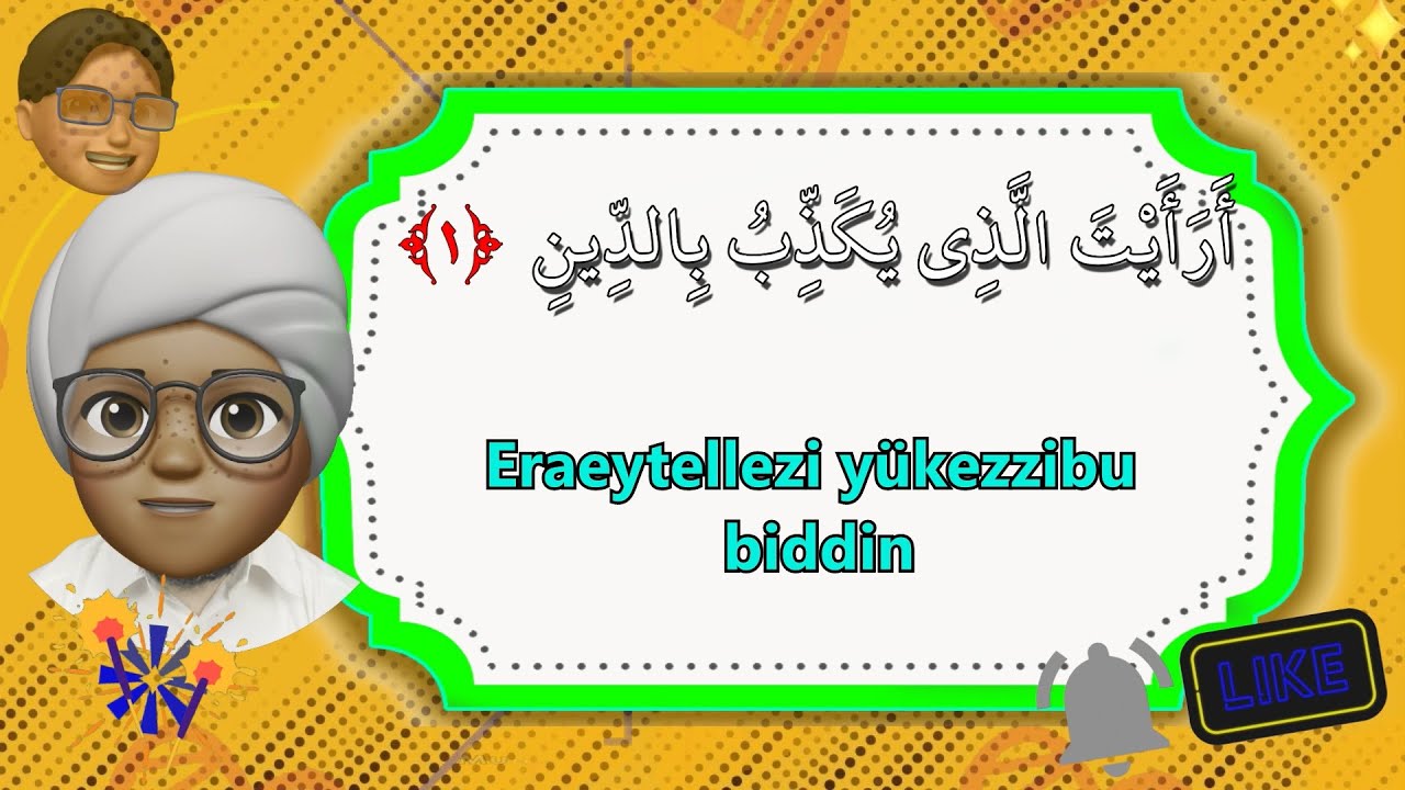 Maun suresi ezberle Tekrarlı Eraeytellezi suresi okunuşu anlamı Muhammed ile Çok Kolay