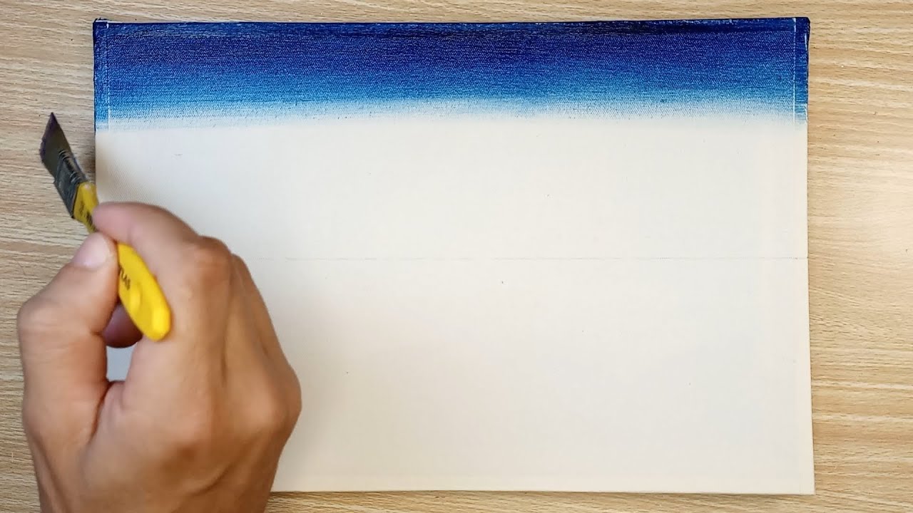 A Snowy Night / Acrylic Painting For Beginners