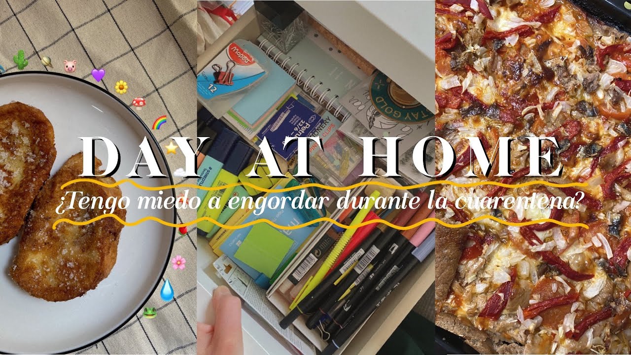 healthy pizza, ansiedad y comida en cuarentena + organización material escolar! #vlog
