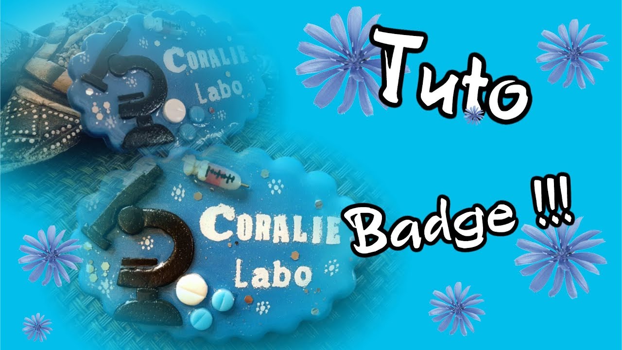 Tuto Badge en polymère et résine UV