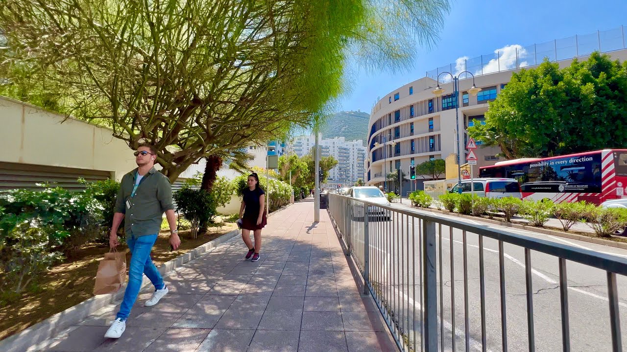 Gibraltar Walk, Port to Main Street Walk, [4K]