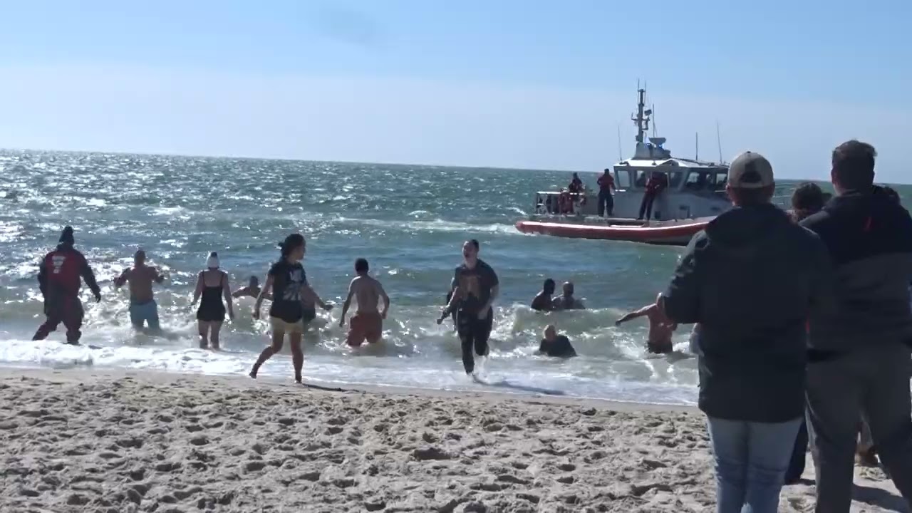 3 14 26 Law Enforcement Torch Run Polar Plunge for Special Olympics  Red River Beach Harwich