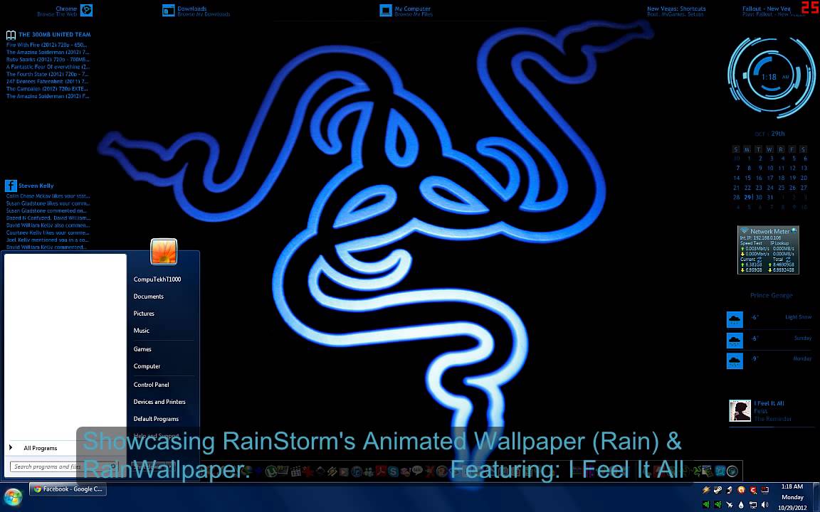 EvolutionPR's Windows 7 Theme & Desktop, Animated Wallpapers