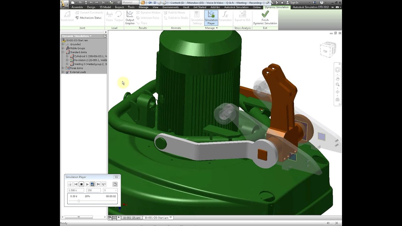 Autodesk Inventor Professional - Dynamic Simulation and analysis