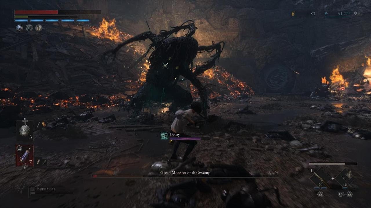 Lies of P- Green Monster of the Swamp Boss Fight (PS5 Gameplay)