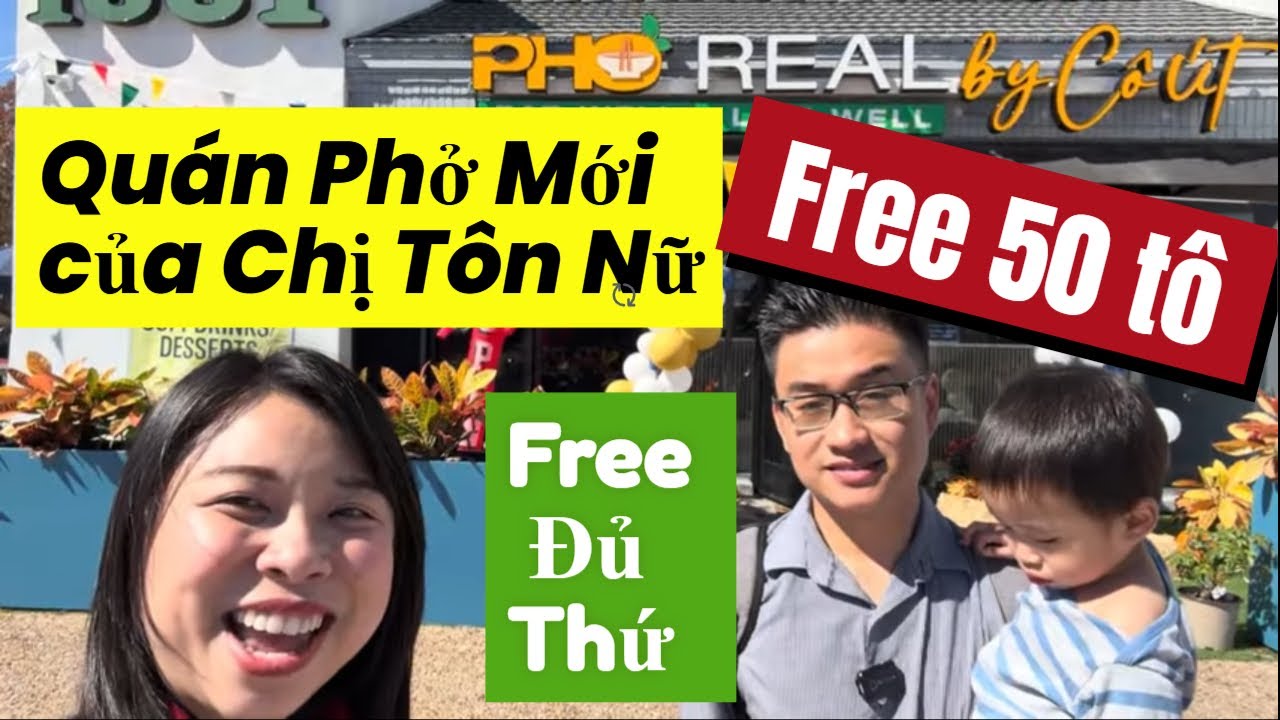 Quán Phở Mới Ở Dallas Tặng Miễn Phí 50 Tô Ngày Khai Trương | Phở Real by Cô Út