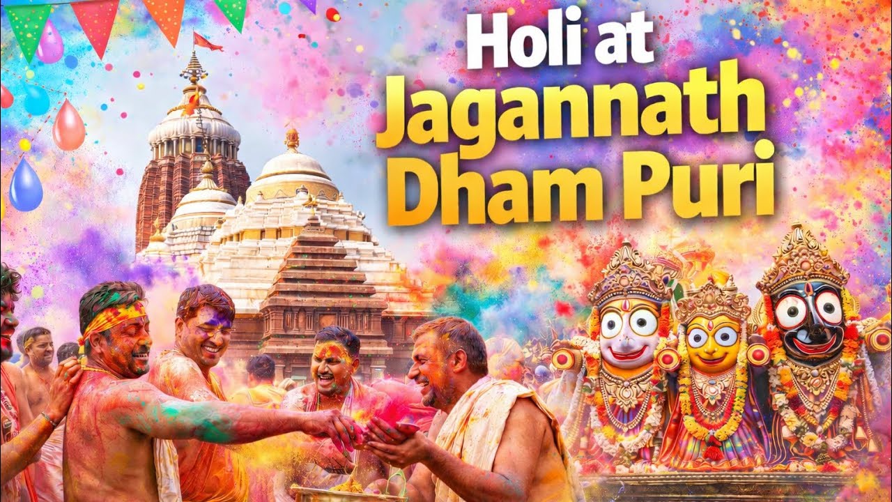 Holi at Jagannath Dham Puri 2026 🌈🙏 | Divine Dola Purnima Celebration | SriKshetra #holi 