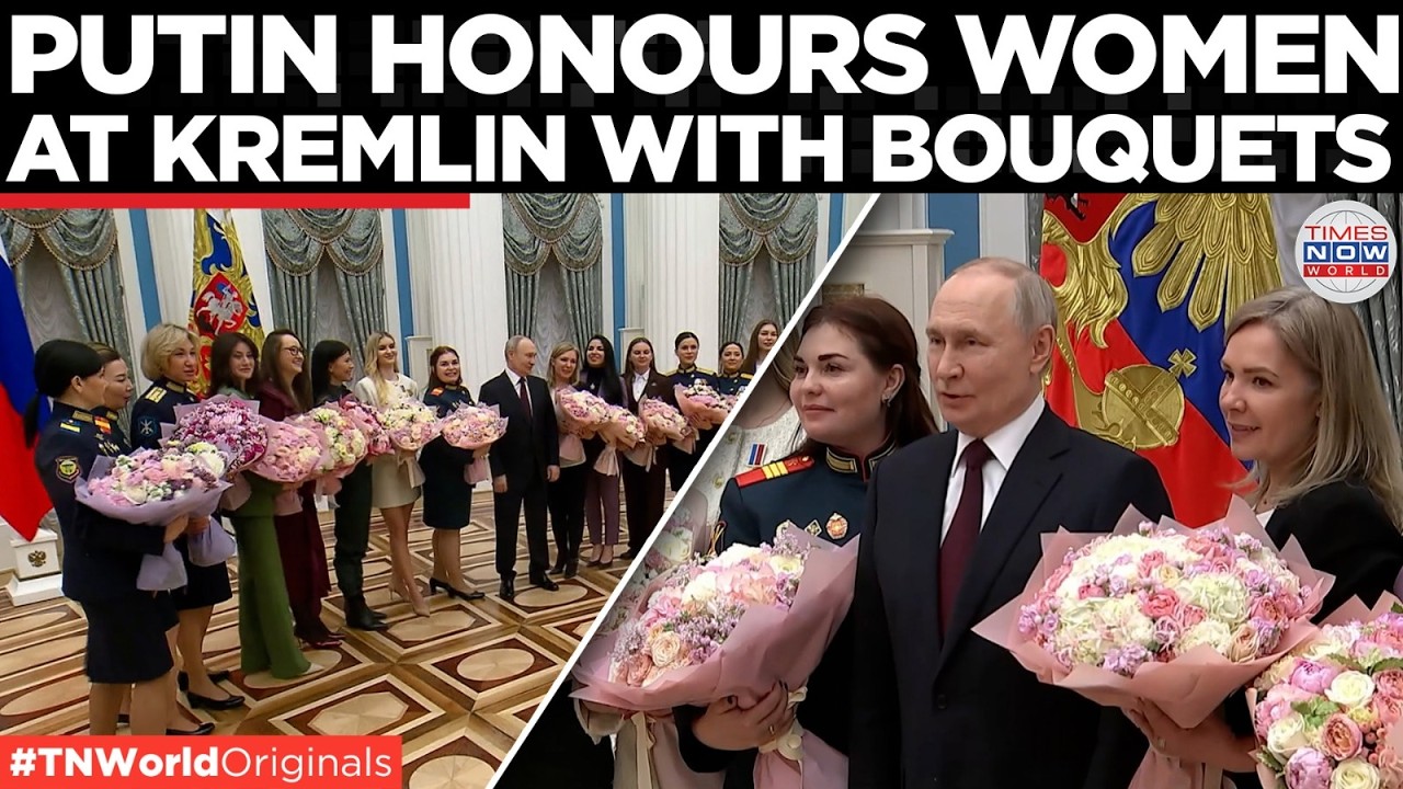 WATCH: Putin Hands Bouquets To Women During Kremlin Women&rsquo;s Day Event | World News