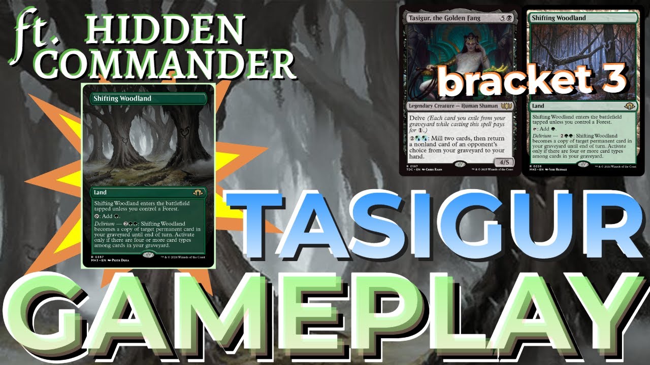 TASIGUR ft. Shifting Woodland 🌲 HIDDEN COMMANDER! EDH Gameplay vs Narset, Venom, Marchesa Deck Guide