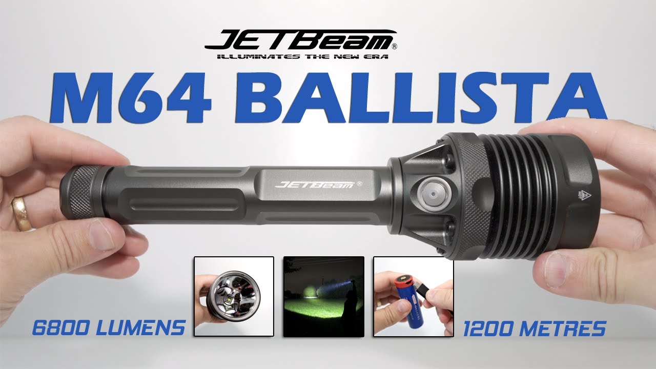 JETBeam M64 BALLISTA Military Series Search Light - 6800 lumens - 1200m beam distance - SBT90.2 LED